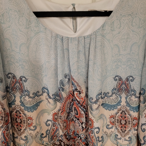 DRESS BARN WOMENS BOHO PRINT TOP S XL - Picture 5 of 7